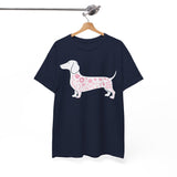 Dachshund Floral Silhouette Tee