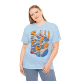 Surfer Wave Unisex Heavy Cotton Tee, Beach Vibes Shirt, Cool Gift for Surfers, Summer Style, Ocean Lover Tee, Fun Casual Wear