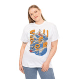Surfer Wave Unisex Heavy Cotton Tee, Beach Vibes Shirt, Cool Gift for Surfers, Summer Style, Ocean Lover Tee, Fun Casual Wear