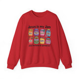 Christian Sweatshirt — "Jesus Is My Jam" Jam Jar Faith Pullover