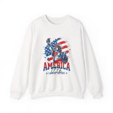 Sweatshirt - "America 1776 Land of the Free" Patriotic Statue of Liberty Crewneck