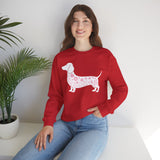 Dachshund Floral Sweatshirt — Pink Sausage Dog Crewneck