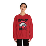 Money Talks Crewneck Sweatshirt — Retro Lips & Dollar Graphic Streetwear