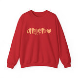Amen Heart Crewneck Sweatshirt — Faith-Inspired Cozy Pullover