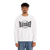 Blessed Crewneck Sweatshirt – Minimal Halo Graphic, Casual Faith Apparel