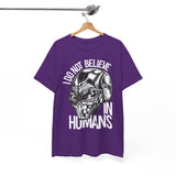Alien Graphic Tee — "I Do Not Believe In Humans" Sci‑Fi Skull T-Shirt