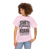 Skateboard Enthusiast Tee, Unisex Heavy Cotton Tee with Skateboard Design, Perfect for Skaters, Casual Wear, Gift for Skateboarding Lovers