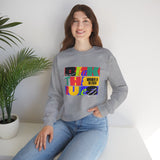 Crewneck Sweatshirt — Bold Colorblock 'Break the Rules' Graphic