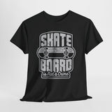 Skateboard Enthusiast Tee, Unisex Heavy Cotton Tee with Skateboard Design, Perfect for Skaters, Casual Wear, Gift for Skateboarding Lovers