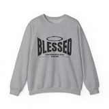 Blessed Crewneck Sweatshirt – Minimal Halo Graphic, Casual Faith Apparel