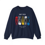 Don't Overthink Crewneck Sweatshirt — Color Block Streetwear Pullover