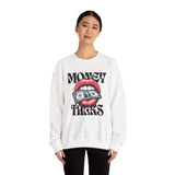 Money Talks Crewneck Sweatshirt — Retro Lips & Dollar Graphic Streetwear