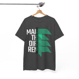 Make the Difference Unisex Heavy Cotton Tee, Motivational Shirt, Casual Wear, Gift Idea, Inspirational Apparel