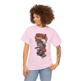 Halloween Skateboard Tee, Chills and Thrills Graphic T-Shirt, Unisex Cotton Shirt, Fall Fashion, Halloween Costume, Gift for Skaters