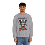 Doctor Skull Sweatshirt — "I Wanna Be Your Doctor" Medical Graphic Crewneck