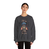 Crewneck Sweatshirt — "I'll Be There For You" Skeleton Cowboy Graphic