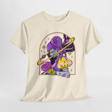 Cosmic Wizard Tee, Celestial Art Shirt, Unisex Heavy Cotton Tee, Astrology Gift, Space Design Apparel, Unique Graphic T-Shirt