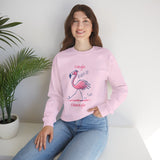 Single & Ready to Flamingle Sweatshirt - Cute Pink Flamingo Graphic