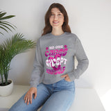 Crewneck Sweatshirt - "No One Cares Except Yourself" Retro Pink Self-Care Graphic