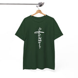 Faith Vertical Script Tee — Inspirational Christian T-Shirt