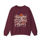 Cozy Pumpkin Sweatshirt for Fall, Unisex Crewneck Sweater, Perfect for Halloween & Thanksgiving, Comfortable Autumn Wear, Gift for Him & Her