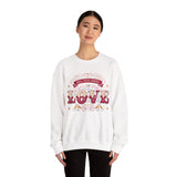 Love Typography Sweatshirt — "All You Need Is Love" Floral Crewneck