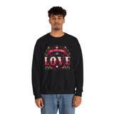 Love Typography Sweatshirt — "All You Need Is Love" Floral Crewneck