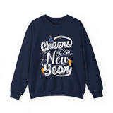 New Year Crewneck Sweatshirt - "Cheers to the New Year" Party Design