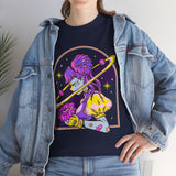 Cosmic Wizard Tee, Celestial Art Shirt, Unisex Heavy Cotton Tee, Astrology Gift, Space Design Apparel, Unique Graphic T-Shirt