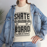 Skateboard Enthusiast Tee, Unisex Heavy Cotton Tee with Skateboard Design, Perfect for Skaters, Casual Wear, Gift for Skateboarding Lovers