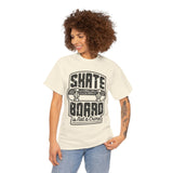 Skateboard Enthusiast Tee, Unisex Heavy Cotton Tee with Skateboard Design, Perfect for Skaters, Casual Wear, Gift for Skateboarding Lovers