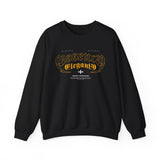 Crewneck Sweatshirt – 'Blessed & Elegant' Gothic Script Graphic