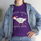 Festive Goose on the Loose Christmas Tee