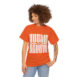 Hustle and Believe Tee - Motivational Unisex Cotton T-Shirt, Gift for Entrepreneurs, Inspirational Apparel, Everyday Wear, Fitness Top