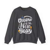 New Year Crewneck Sweatshirt - "Cheers to the New Year" Party Design