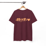 Amen Heart T‑Shirt — Faith Graphic Tee with Script "Amen" and Heart