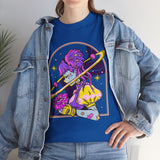 Cosmic Wizard Tee, Celestial Art Shirt, Unisex Heavy Cotton Tee, Astrology Gift, Space Design Apparel, Unique Graphic T-Shirt