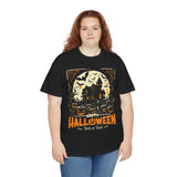 Halloween Unisex Heavy Cotton Tee, Spooky T-Shirt, Trick or Treat Shirt, Fall Fashion, Halloween Costume Top