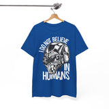 Alien Graphic Tee — "I Do Not Believe In Humans" Sci‑Fi Skull T-Shirt