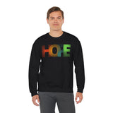 Colorful 'HOPE' Unisex Sweatshirt | Cozy Crewneck for Daily Comfort, Perfect Gift for Friends, Birthdays, Hopeful Spirit
