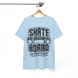 Skateboard Enthusiast Tee, Unisex Heavy Cotton Tee with Skateboard Design, Perfect for Skaters, Casual Wear, Gift for Skateboarding Lovers
