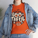 Boo-tiful Halloween Tee | Unisex Cotton Shirt for Fall Festivities, Party Wear, Trick or Treat, Cozy Casual Style, Halloween Gift