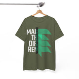 Make the Difference Unisex Heavy Cotton Tee, Motivational Shirt, Casual Wear, Gift Idea, Inspirational Apparel