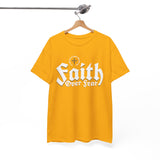 Faith Over Fear T‑Shirt — Bold Gothic Christian Tee