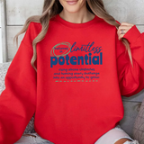 Crewneck Sweatshirt — "Limitless Potential" Inspirational Motivational Pullover