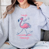 Single & Ready to Flamingle Sweatshirt - Cute Pink Flamingo Graphic