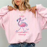 Single & Ready to Flamingle Sweatshirt - Cute Pink Flamingo Graphic