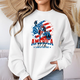 Sweatshirt - "America 1776 Land of the Free" Patriotic Statue of Liberty Crewneck