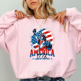 Sweatshirt - "America 1776 Land of the Free" Patriotic Statue of Liberty Crewneck