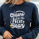 New Year Crewneck Sweatshirt - "Cheers to the New Year" Party Design
